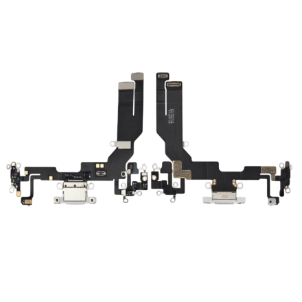 For iPhone 16e Charging Port Flex Cable Ribbon - White - OEM New