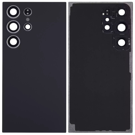 For Samsung Galaxy S24 Ultra 5G S928B/S928U/S928U1/S928W/S928N Battery Cover with Small Parts - Titanium Black
