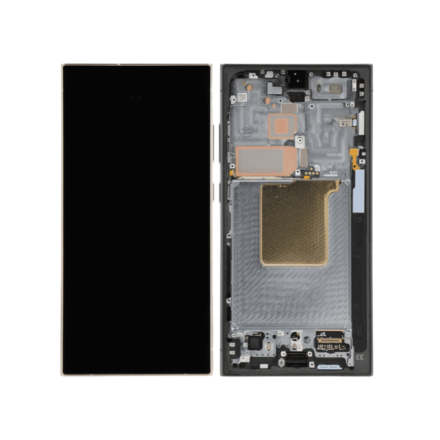 For Samsung Galaxy S24 Ultra 5G S928B OLED Screen Digitizer Assembly with Front Frame - Titanium Black - OEM New