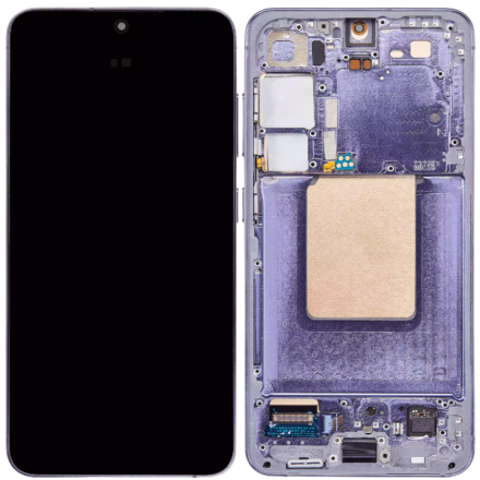 For Samsung Galaxy S24 5G S921 OLED Screen Digitizer Assembly with Front Frame - Cobalt Violet - OEM New
