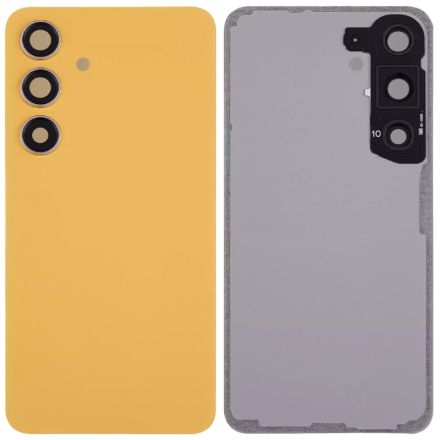 For Samsung Galaxy S24 5G S921B/S921U/S921U1/S921W/S921N/S921E Battery Cover with Small Parts - Sandstone Orange
