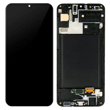 For Samsung Galaxy A30s SM-A307 LCD Screen Digitizer Assembly with Front Frame - Black - OEM New