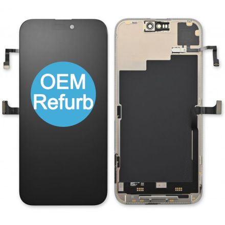 For iPhone 15 Plus OLED Screen Digitizer Assembly with Frame - Black - OEM Refurbished
