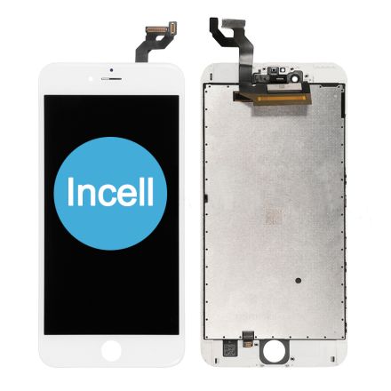 For iPhone 6S Plus LCD Screen Digitizer Assembly with Frame (Cold Glue) - White - Incell