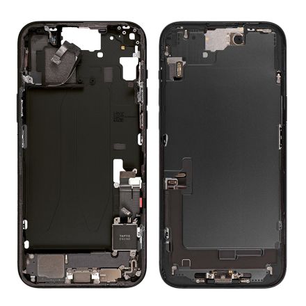 For iPhone 15 Plus Middle Frame Rear Housing Assembly - Black - OEM Pulled