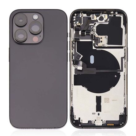 For iPhone 14 Pro Back Cover Rear Housing Assembly - Black - OEM Assembled
