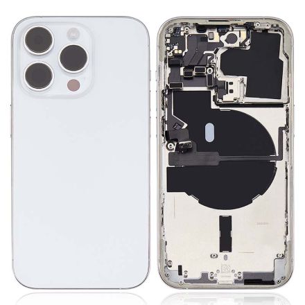 For iPhone 14 Pro Back Cover Rear Housing Assembly - Silver - OEM Assembled