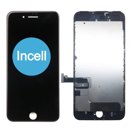 For iPhone 7 Plus LCD Screen Digitizer Assembly with Frame and Metal Plate - Black - Incell