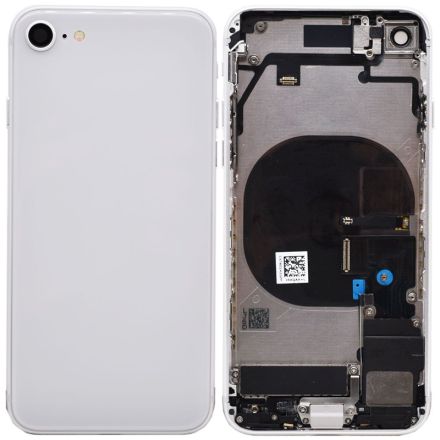 For iPhone 8 Back Cover Assembly - Silver - Without Words
