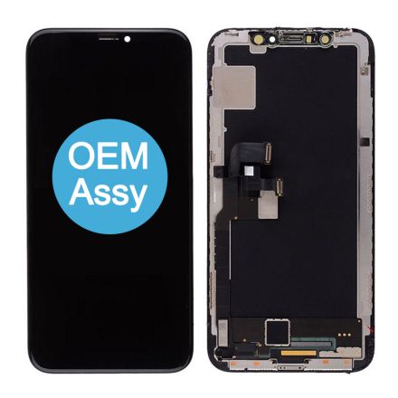 For iPhone X OLED Screen Digitizer Assembly with Frame - Black - OEM Assembled