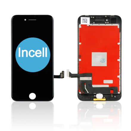 For iPhone 8 LCD Screen Digitizer Assembly with Frame and Metal Plate - Black - Incell