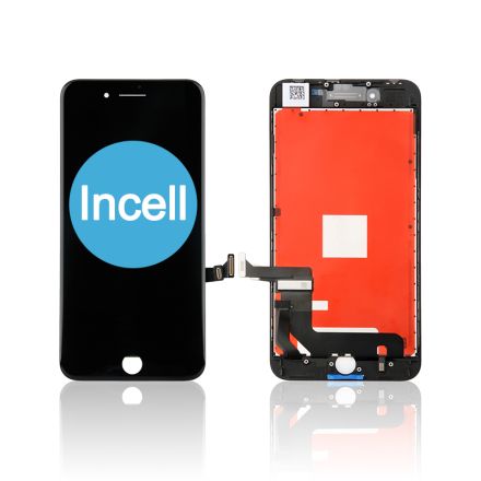 For iPhone 8 Plus LCD Screen Digitizer Assembly with Frame and Metal Plate - Black - Incell