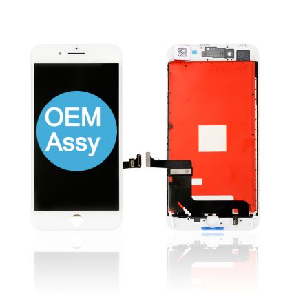 For iPhone 8 Plus LCD Screen Digitizer Assembly with Frame - White - OEM Assembled