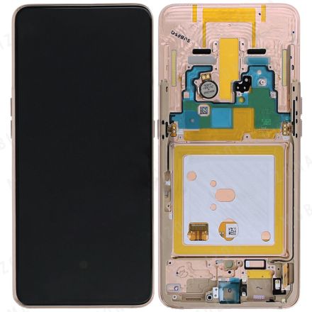 For Samsung Galaxy A80 SM-A805 OLED Screen Digitizer Assembly with Frame - Gold - OEM New