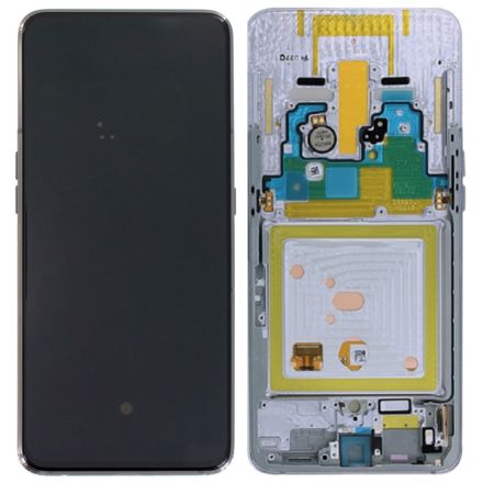 For Samsung Galaxy A80 SM-A805 OLED Screen Digitizer Assembly with Frame - White - OEM New