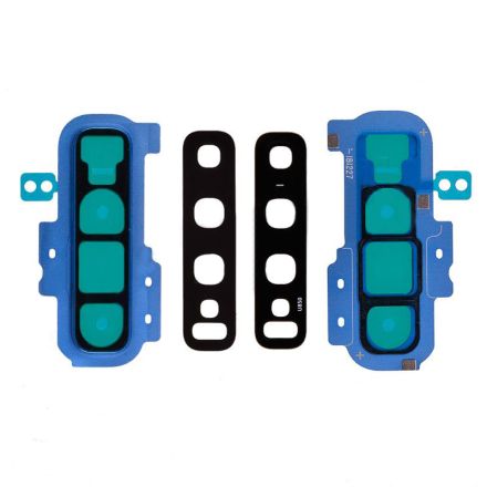 For Samsung Galaxy S10+ G975/G975U/G975F Camera Lens with Bezel - Blue