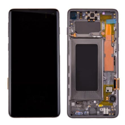 For Samsung Galaxy S10 5G G977 LCD & Digitizer Assembly with Front Frame - Black - OEM New