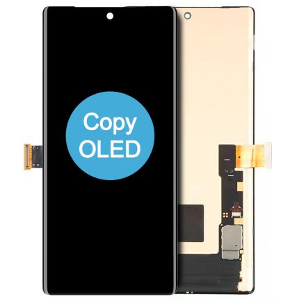 For Google Pixel 6 Pro OLED Screen Digitizer Assembly with Front Frame (Without Fingerprint) - Black - Copy OLED