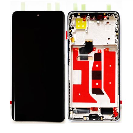 For Huawei Nova 9 OLED Screen Digitizer Assembly with Front Frame - Black - OEM New
