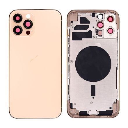 For iPhone 12 Pro Max Back Cover with Small Parts - Gold