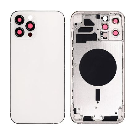 For iPhone 12 Pro Max Back Cover with Small Parts - White