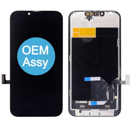 For iPhone 13 OLED Screen Digitizer Assembly with Frame - Black - OEM Assembled