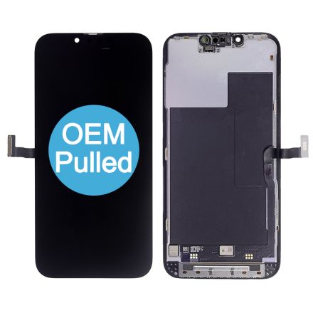For iPhone 13 Pro OLED Screen Digitizer Assembly with Frame - Black - OEM Pulled