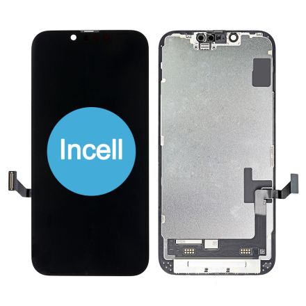 For Apple iPhone 14 LCD Screen Digitizer Assembly with Frame - Black - Incell
