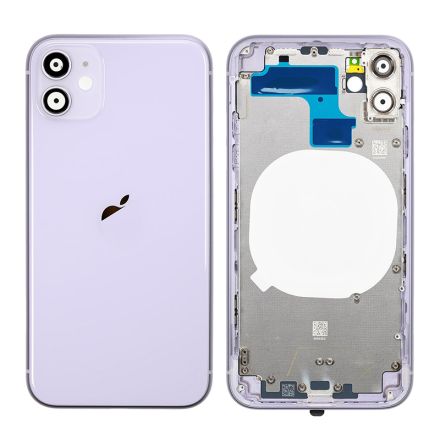 For iPhone 11 Rear Housing Back Cover - Purple - Without Words - OEM Assembled