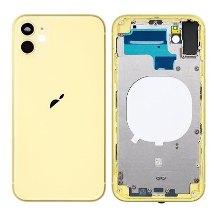 For iPhone 11 Rear Housing Back Cover - Yellow - Without Words - OEM Assembled