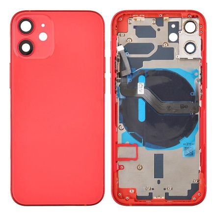 For iPhone 12 Mini Back Cover with Small Parts - Red