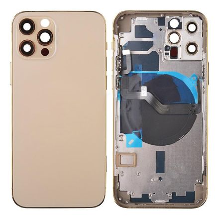 For iPhone 12 Pro Back Cover with Small Parts - Gold