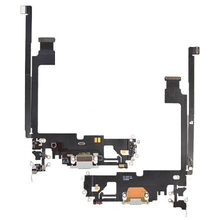 For iPhone 12 Pro Max Charging Port Flex Cable Ribbon - Silver - OEM Refurbished