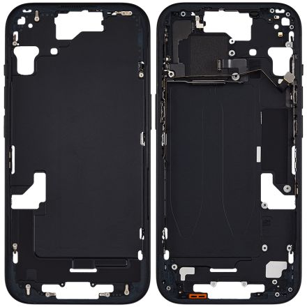 For iPhone 15 Middle Frame Rear Housing Assembly - Black - OEM Pulled