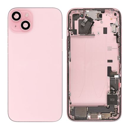 For iPhone 15 Plus Back Glass Housing Assembly - Pink - OEM Assembled