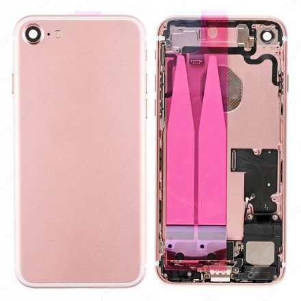 For iPhone 7 Back Cover Assembly with AP Logo - Rose Gold - Without Words