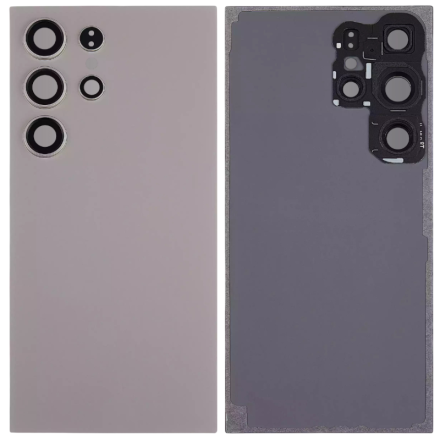 For Samsung Galaxy S24 Ultra 5G S928B/S928U/S928U1/S928W/S928N Battery Cover with Small Parts - Titanium Gray
