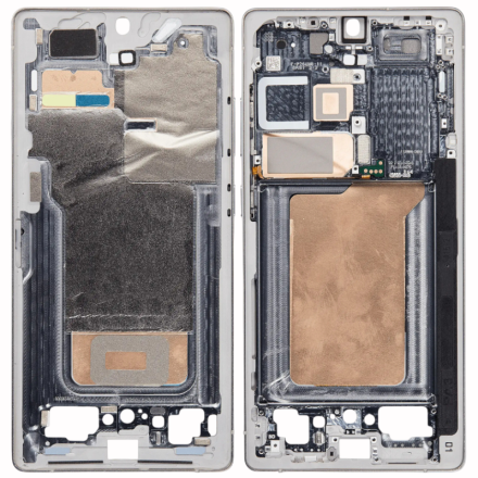 For Samsung Galaxy S25 Ultra 5G S938B Middle Frame Bezel Cover - Titanium White Silver