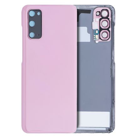 For Samsung Galaxy S20 G980/G980U/G980F Battery Cover with Adhesive - Pink - Samsung Logo - OEM New