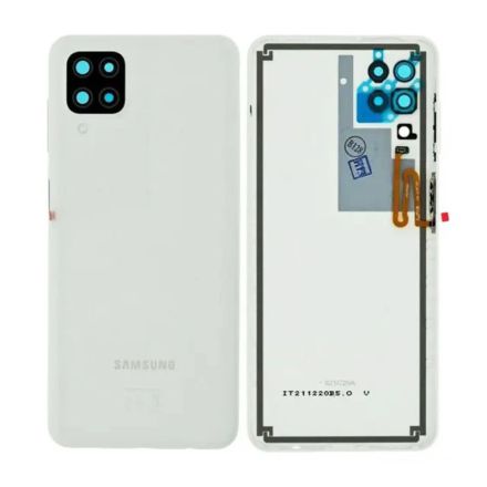For Samsung Galaxy A12 SM-A125 Battery Cover - White - Samsung Logo