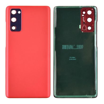 For Samsung Galaxy S20 FE G780 Battery Cover with Small Parts - Red - Samsung Logo