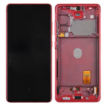 For Samsung Galaxy S20 FE G780 OLED Screen Digitizer Assembly with Front Frame - Red - OEM New