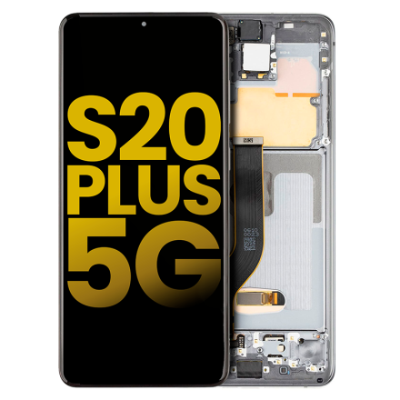 For Samsung Galaxy S20+ SM-G985/G985U/G985F OLED Screen Digitizer Assembly with Front Frame - Gray - OEM New