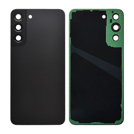 For Samsung Galaxy S22+ 5G S906/S906U/S906B Battery Cover with Small Parts - Black - Samsung Logo
