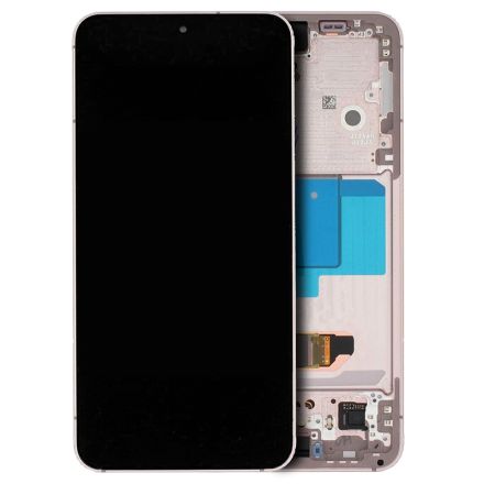 For Samsung Galaxy S22 5G S901/S901U/S901B OLED Screen Digitizer Assembly with Front Frame - Pink Gold - OEM New