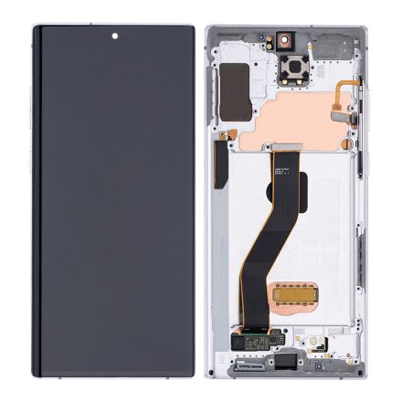 For Samsung Galaxy Note10+ SM-N975/N975U/N975F OLED Screen Digitizer Assembly with Front Frame - White - OEM New