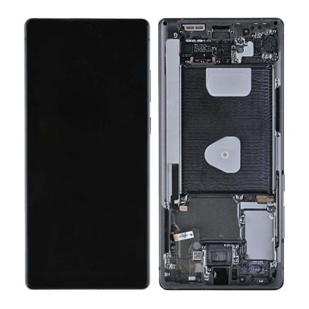 For Samsung Galaxy Note20 N980U/N980F OLED Screen Digitizer Assembly with Front Frame - Gray - OEM Refurbished