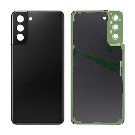For Samsung Galaxy S21+ G996U/G996B Battery Cover with Small Parts - Black - Samsung Logo