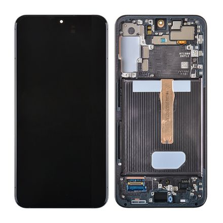 For Samsung Galaxy S22+ S906U/S906B OLED Screen Digitizer Assembly with Front Frame - Black - OEM New