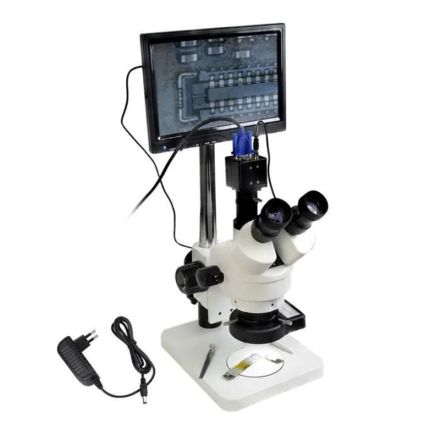 For TBK45P Heavy Duty Stand Microscope 7X-45X Zoom Trinocular Stereo Microscope